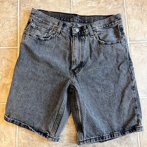 Levi's Black Washed Denim Shorts